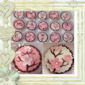 cherry blossom cupcakes
